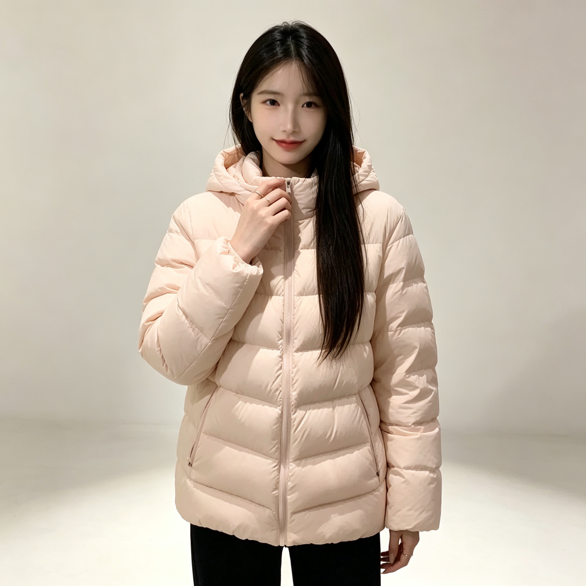 小个子排骨羽绒服白鸭绒加厚外套