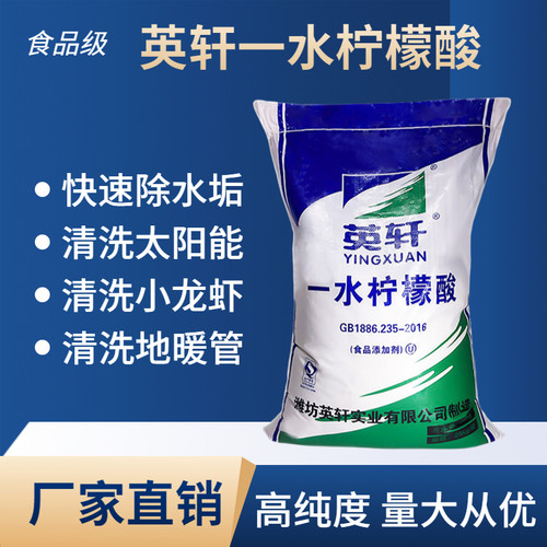 食品级山东英轩柠檬酸一水柠檬酸
