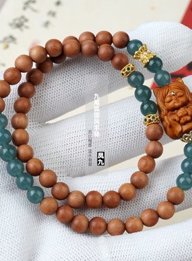 小狐狸男女款檀香木度母手链串珠
