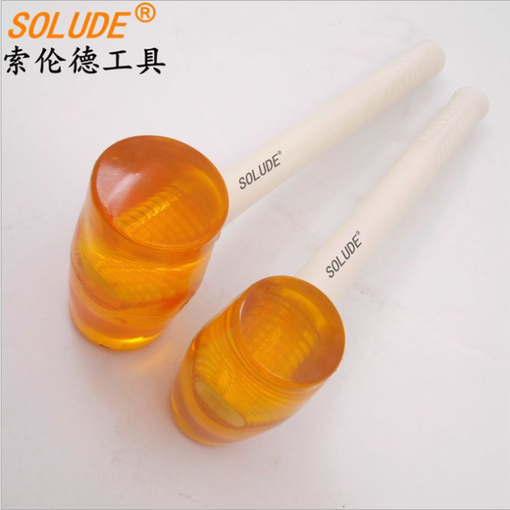 新款无臭味养生敲背专用透明锤塑料榔头锤地板工厂无损安装橡胶锤