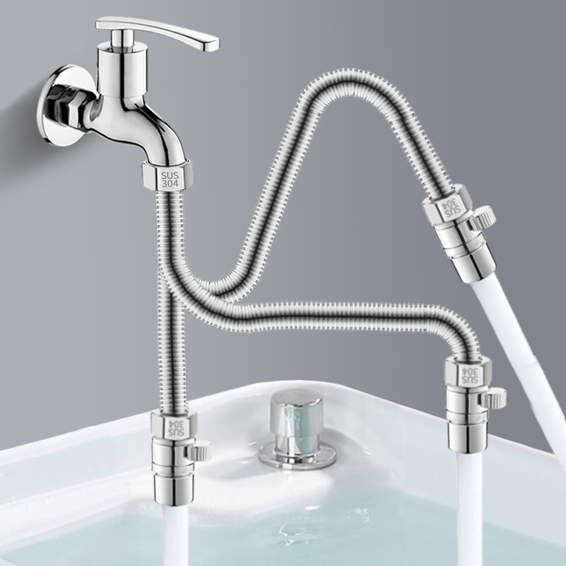 水龙头延伸器万向加长可定型水管接延长管软管任意弯曲防溅水神器