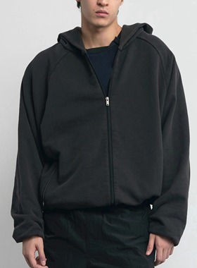 Terrawear 25FW宽松版秋冬复古重磅拉绒水洗拉链卫衣 男女同款