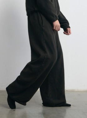 Terrawear 宽松版复古秋冬水洗拉绒重磅纯棉直筒卫裤休闲裤