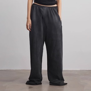 男女同款 Terrawear春秋宽松直筒石磨水洗喷色纯棉长卫裤 休闲裤