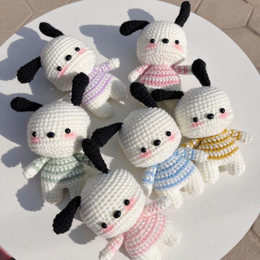 帕恰狗毛线手工钩针编织勾线玩偶娃娃情侣礼物包包挂件diy材料包,服饰配件/皮带/帽子/围巾,DIY编织材料包,淘宝优惠券,粉丝福利购,淘宝优惠卷