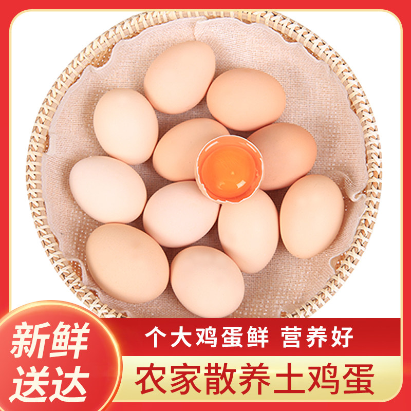 农家富硒鲜鸡蛋柴鸡蛋新鲜农家鸡蛋现捡现发柴鸡蛋整箱