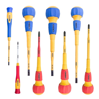 日本ANEX安力士绝缘螺丝刀进口高压1000V电工专用改锥起子一十字