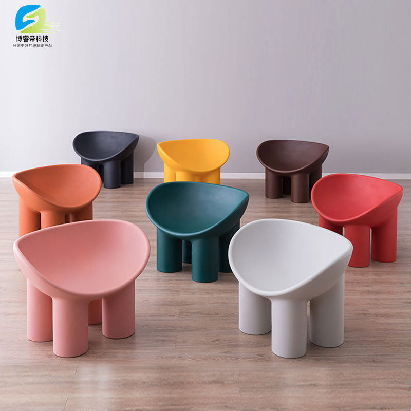 网红ins风大象腿座椅餐厅酒店创意民宿创意圆形靠背椅卡通小凳子