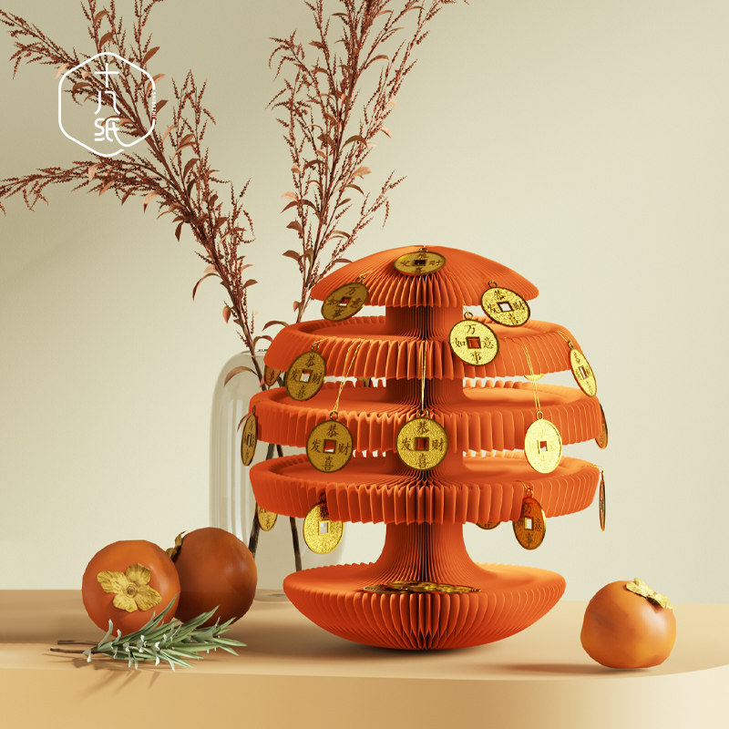 十八纸客厅装饰摇钱树电视柜好运摆件锦上装饰树2026新款玄关摆件