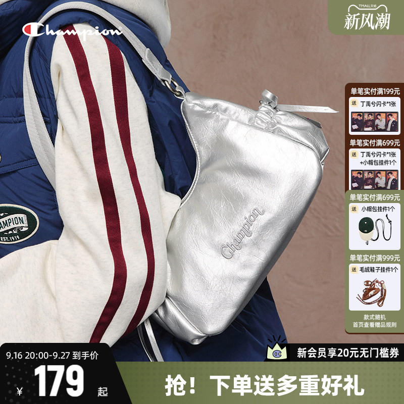 Champion冠军银色单肩包图片