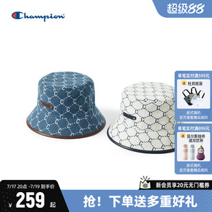 Champion钻C渔夫帽女2026新款情侣遮阳帽男丹宁老花蓝帽