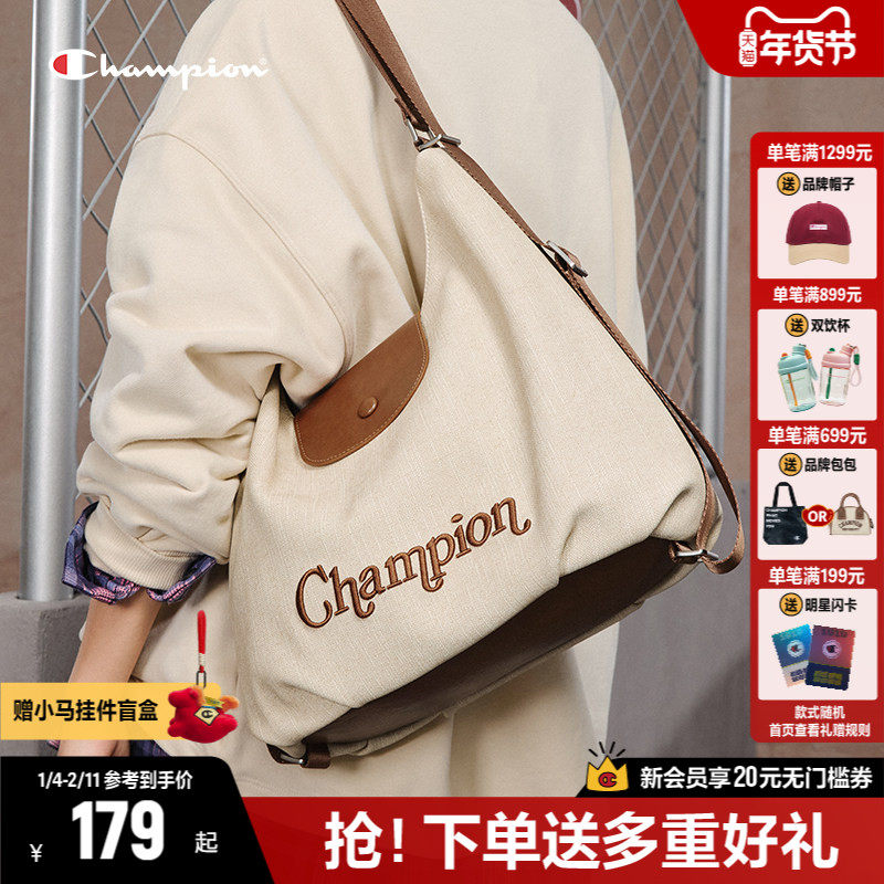 Champion冠军单肩包女2026春夏新款通勤手提托特包大容量斜挎包包