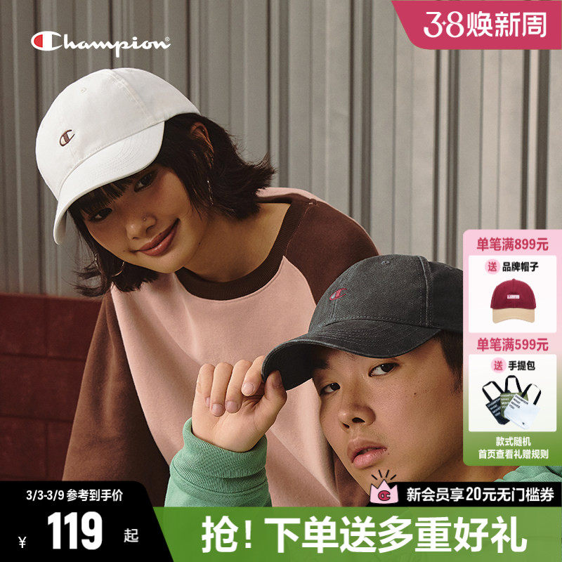 Champion冠军鸭舌帽2026年新款遮阳帽女小logo棒球帽情侣同款帽子 - Champion旗舰店出品