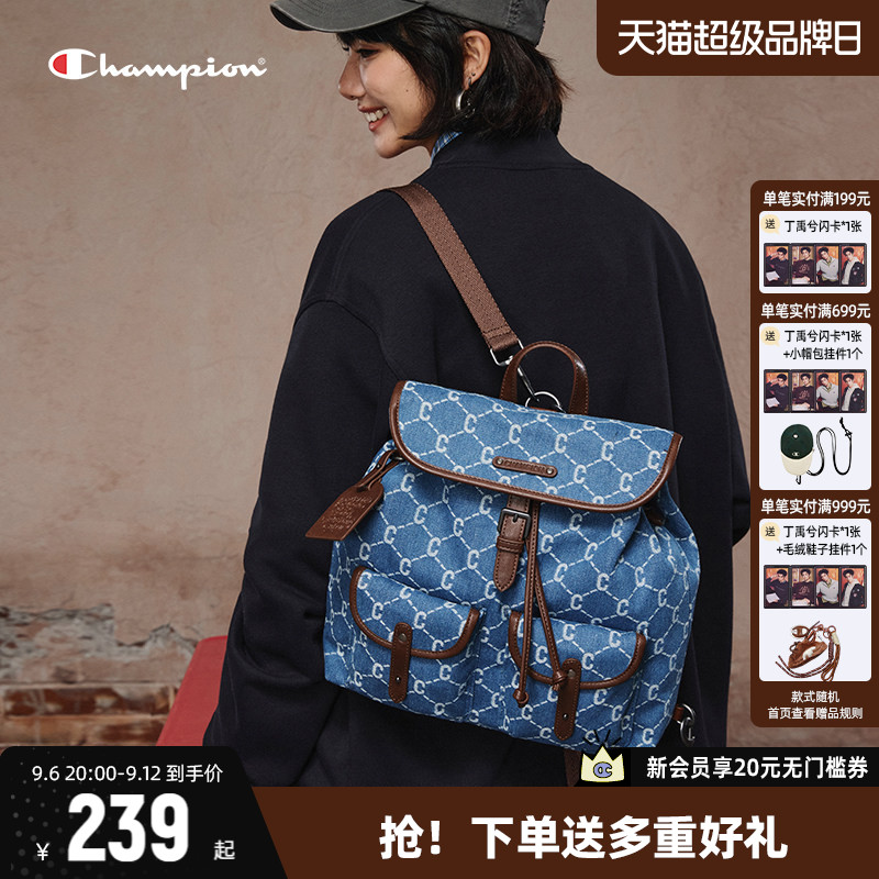 Champion冠军时尚复古双肩包图片