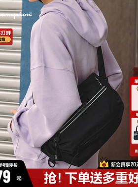 Champion冠军快通包单肩包斜挎包女2025冬季新款大容量简约腰包男