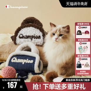 Champion冠军波士顿包25年秋冬新款 保龄球包加绒单肩斜挎手提包