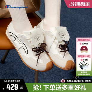 Champion冠军蝶翼跑歪头德训鞋女2026春夏新款复古休闲鞋薄底板鞋
