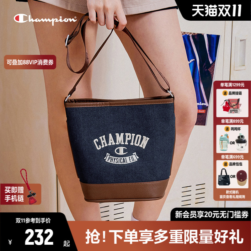 CHAMPION冠军单肩包抽绳水桶包