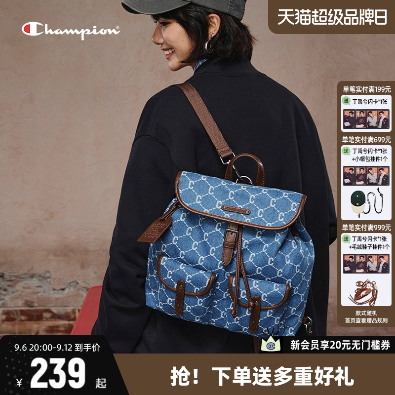 Champion冠军时尚复古双肩包图片