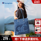 Champion冠军托特包女2025年冬季 新款 丹宁老花限定手提包大包包