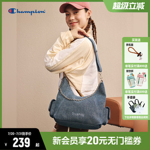 Champion冠军斜挎包女2025年新款单肩包帆布包托特包女包包大容量