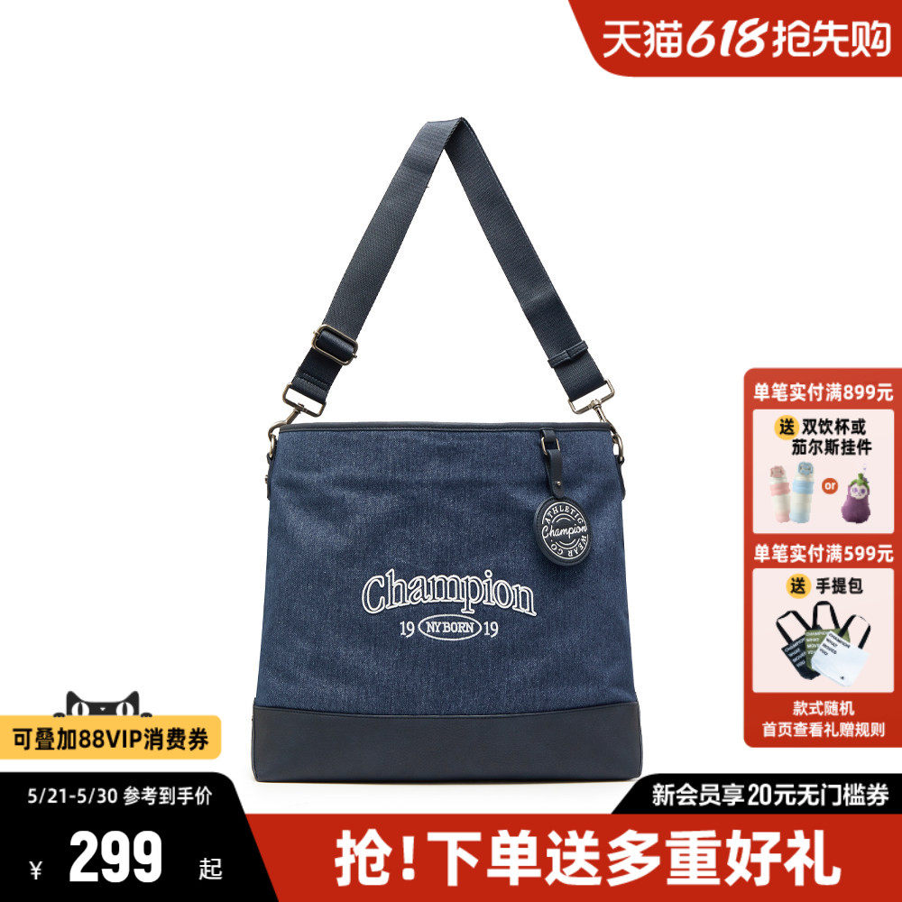 Champion冠军斜挎包女2026年新款单肩包帆布包托特包女包
