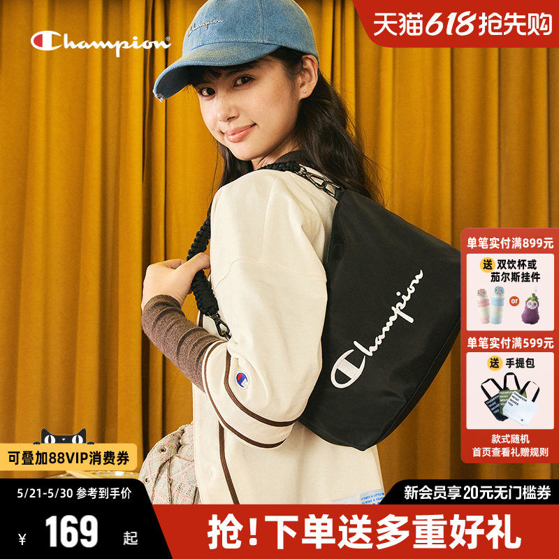 Champion冠军单肩包女2026夏季新款百搭休闲包包帆布包单肩包