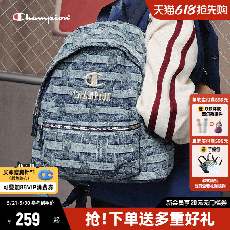 Champion冠军双肩包女2026春新款书包通勤包大容量电脑包