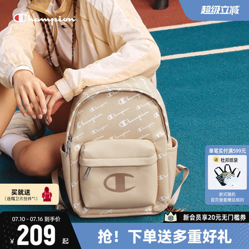 Champion冠军双肩包满印老花背包
