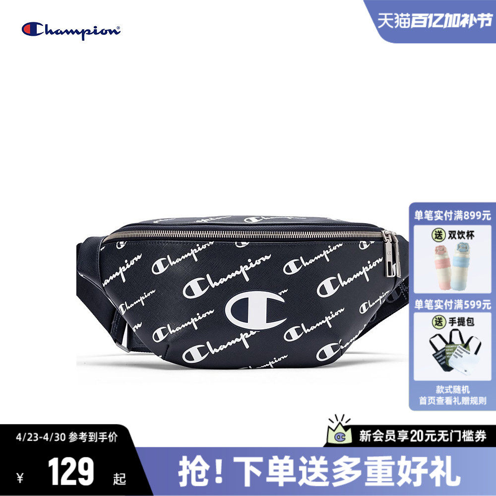 Champion冠军斜挎包女春新款胸包腰包帆布包单肩包男生情侣包包
