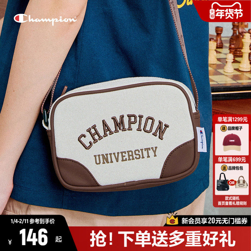 Champion冠军单肩包2025秋冬新款女包复古包包小香风相机包,箱包皮具/热销女包/男包,通用款女包,淘宝优惠券,粉丝福利购,淘宝优惠卷