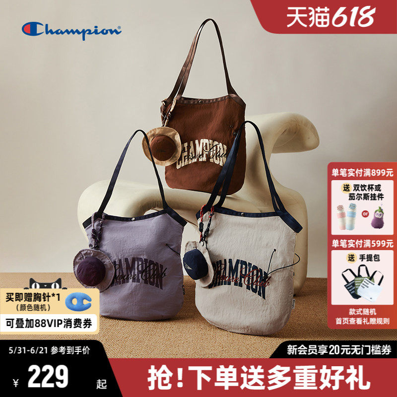 Champion冠军单肩包2026年夏季新款大容量通勤包包女托特包手提包