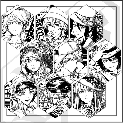 小绿和小蓝周边 帽子戏法-方卡套组9张 绘/绵云飞 企/云间