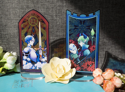 小周边魔王勇者蓝彩窗立牌镭射