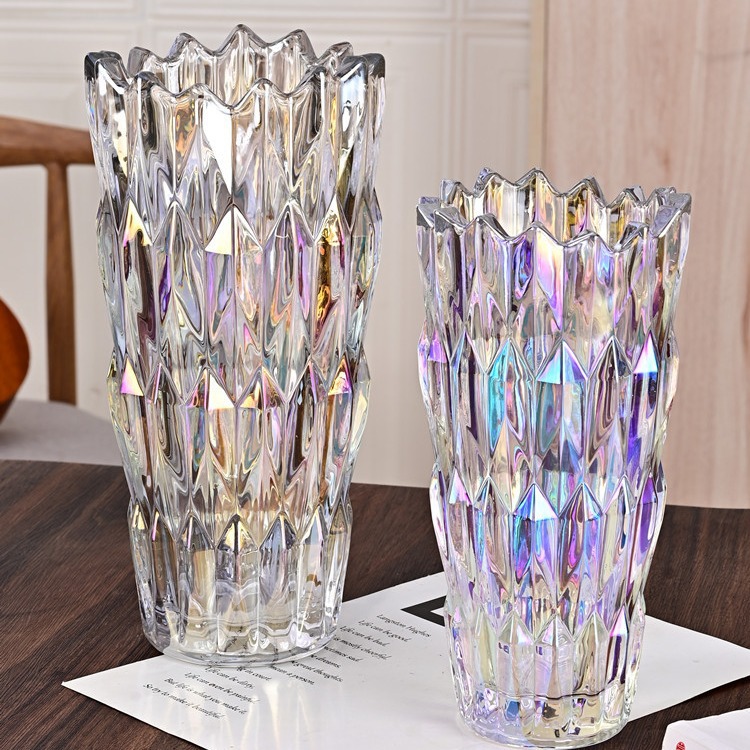 网红花瓶ins 轻奢高级感玻璃花瓶透明水养鲜花富贵竹客厅桌面