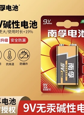 南孚9V九伏碱性电池万用表方块玩具话筒麦克风开关电源烟雾报警器