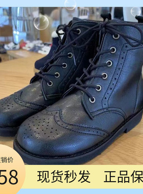 代购国内现货familiar日本制爆款小皮靴子15-21CM男女宝宝童鞋