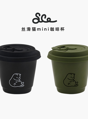 素生家居原创丝滑猫mini陶瓷dirty咖啡杯高级感2024新款男女230ml