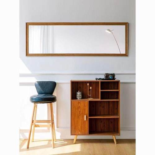 创意镜子横挂墙全身镜家用化妆镜入户玄关试衣镜装饰壁挂镜子横版