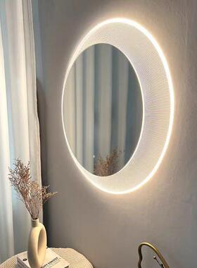 亚克力条纹创意超白玻智能镜子卫生间洗手台cob灯带led带灯浴室镜