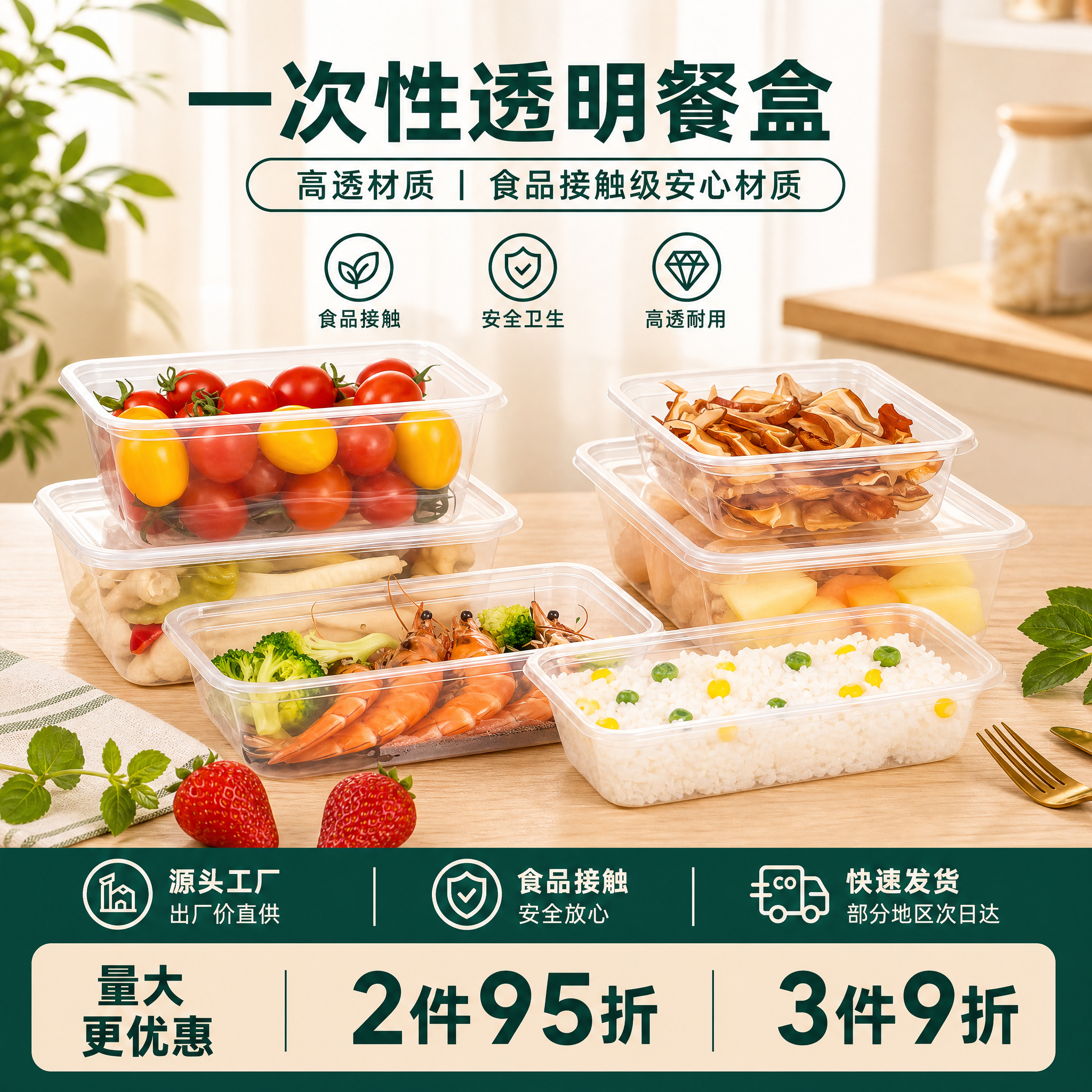 【餐饮店都在用】加厚高品质餐盒