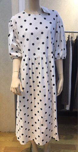 monki瑞d品牌原单波点连衣裙商场撤柜品牌