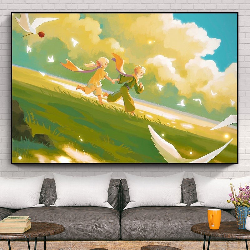 光遇diy数字油画动漫白鸟风景