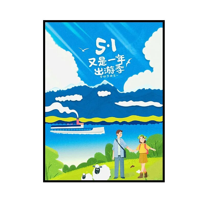 手绘diy数字油画小画王丙烯图片