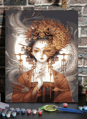 填色画diy数字油画丙烯油彩画