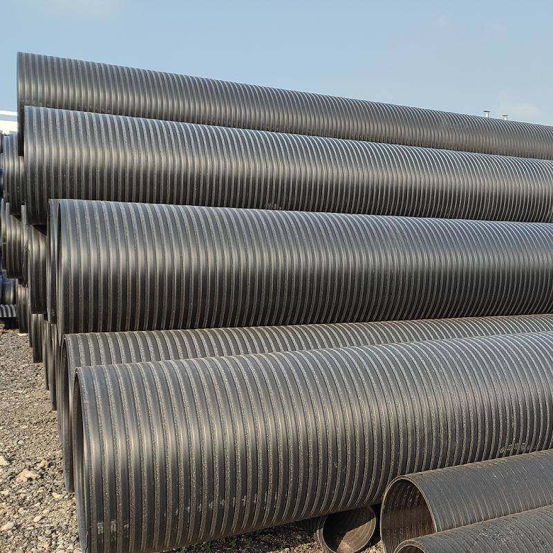 厂家直发HDPE中空壁缠绕管双平壁缠绕管结构壁A型管井筒管