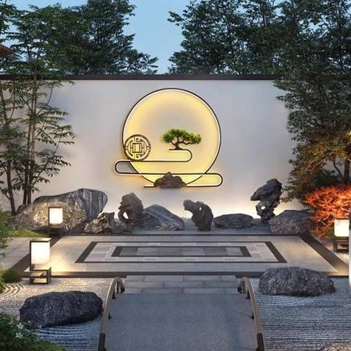 庭院灯户外防水壁灯别墅围墙装饰灯院子花园影壁墙凉亭灯禅意挂件
