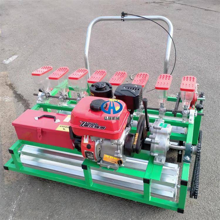 多功能手推式播种机6-12行可选小颗粒精播机行距株距可调节