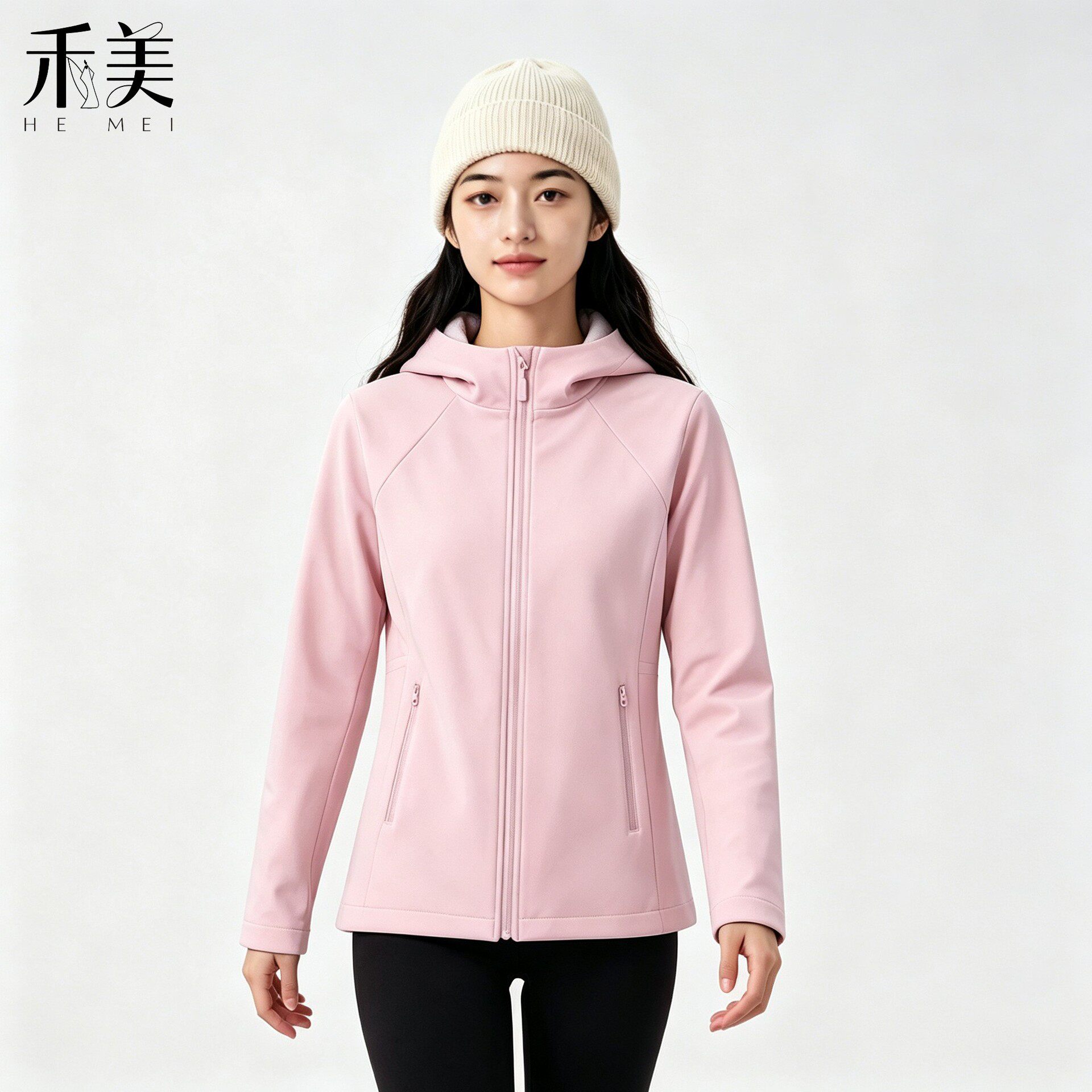 2026年新款冲锋衣女运动户外登山防水保暖夹克连帽加绒防风外套女