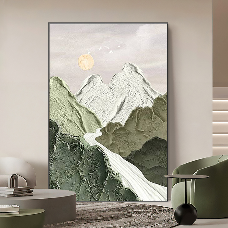 客厅沙发背景墙简约肌理